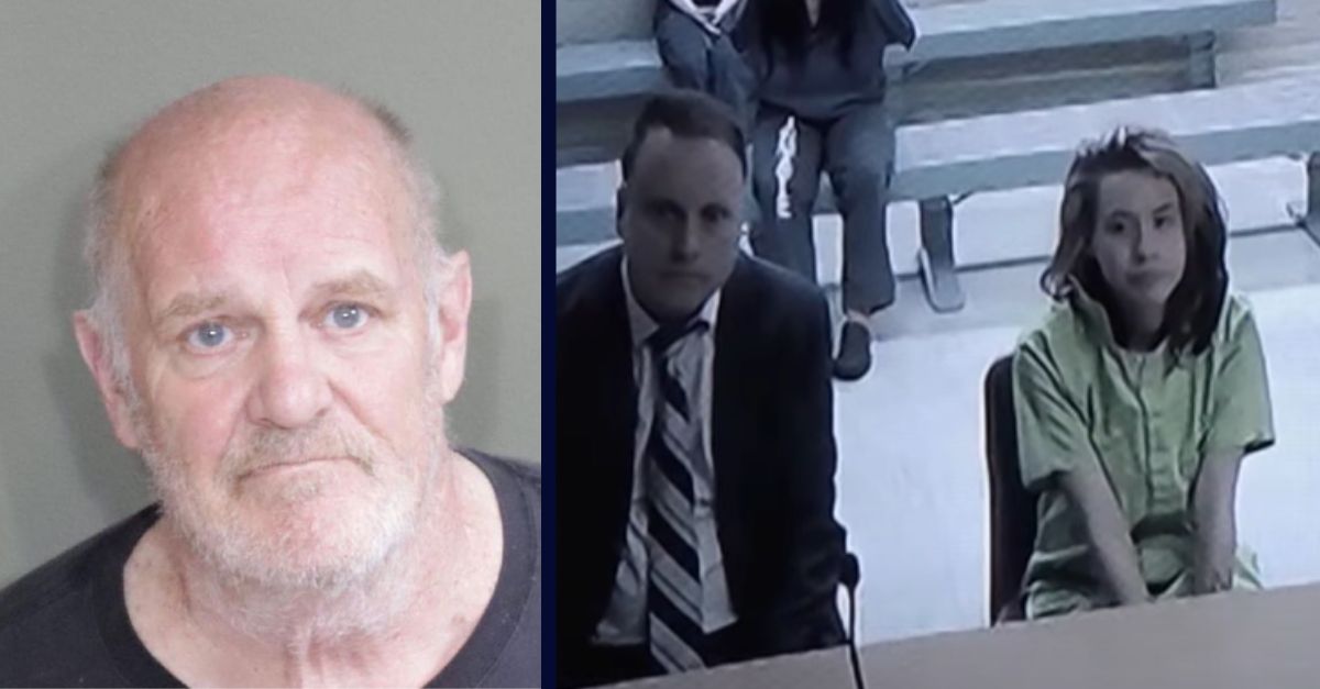 Left: Gerald Fox booking photo from 2022./Right: Alyssa Bray appears in court in Spokane County, Washington on April 17, 2024, alongside a lawyer to plead not guilty to the alleged hit-and-run murder of Fox on April 9. YouTube screengrab NBC affiliate KREM.