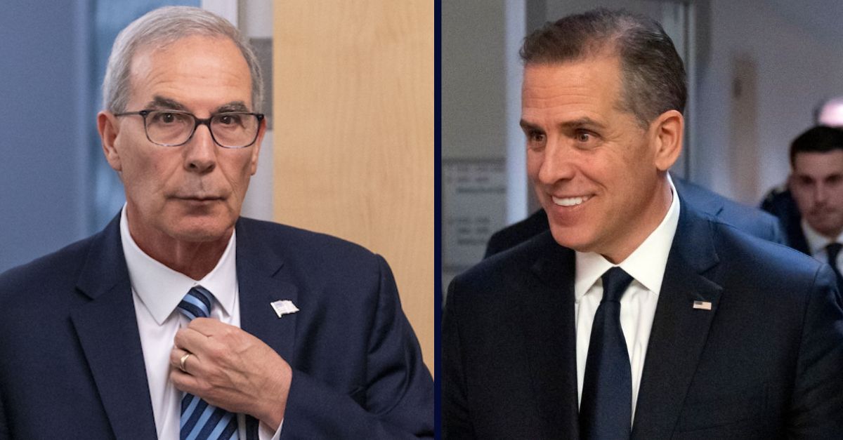 Special counsel David Weiss, on the left; Hunter Biden, on the right