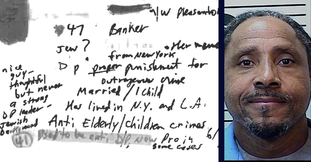 Handwritten jury notes unearthed by a staffer at the Alameda County District Attorney's Office (ACDA) in California revealed a strategy of excluding Jewish and Black jurors from the pool of Ernest Edward Dykes, pictured right in booking photo provided by the ACDA.