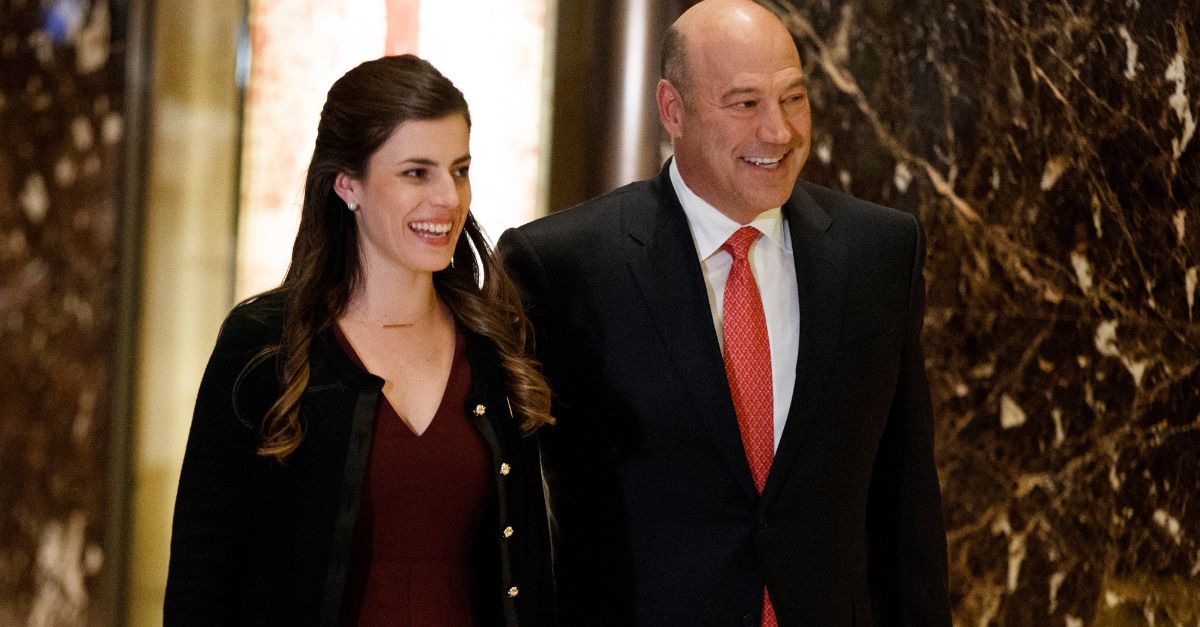 Goldman Sachs COO Gary Cohn, right, is escorted by Madeline Westerhout to a meeting with President-elect Donald Trump at Trump Tower, Tuesday, Nov. 29, 2016, in New York. (AP Photo/Evan Vucci)